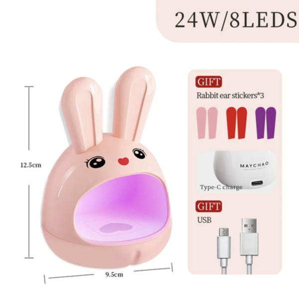 Mini Nail Lamp 24W UV LED Rabbit With USB Cable